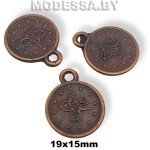 01405 SH Украшение металлическое 19х15мм Ц:Медь