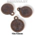 01405 SH Украшение металлическое 19х15мм Ц:Медь