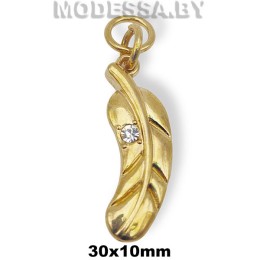 04125 Украшение металлическое 30х10мм Ц:Золото 