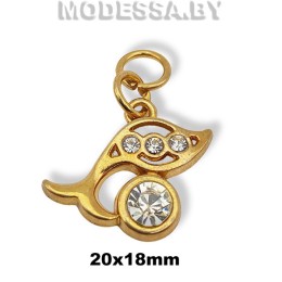 04531 Украшение металлическое 20х18мм Ц:Золото 