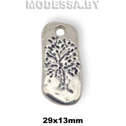 13754 Украшение металлическое 29х13мм Ц:Никель 