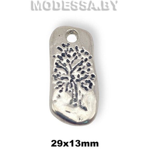 13754 Украшение металлическое 29х13мм Ц:Никель 