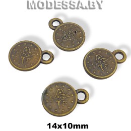 1968 Украшение металлическое 14х10мм Ц:Антик