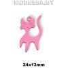 2513 Украшение металлическое 24х13мм Ц:Розовый 