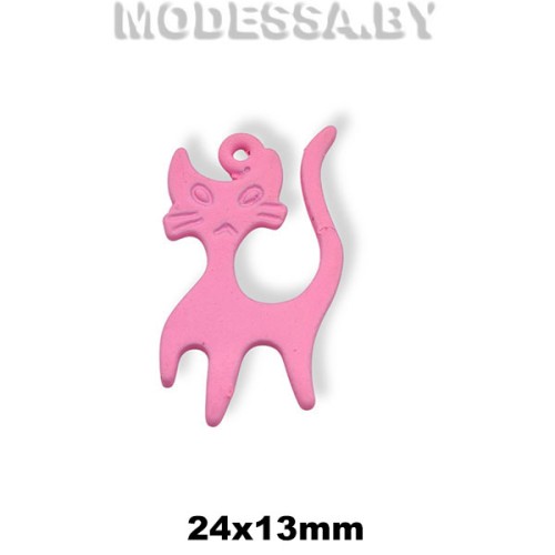 2513 Украшение металлическое 24х13мм Ц:Розовый 