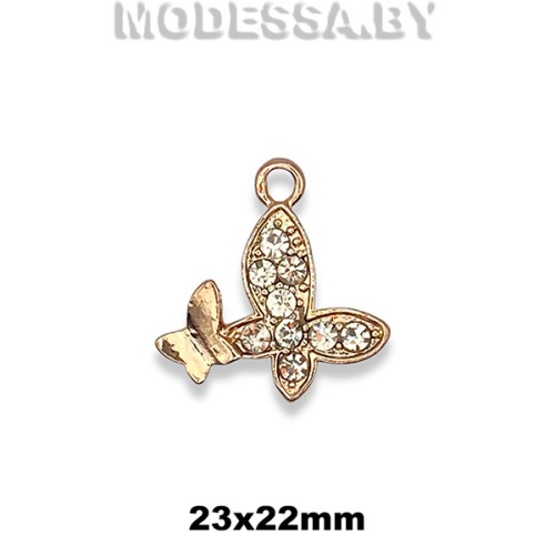 2517 Украшение металлическое 23х22мм Ц:Золото