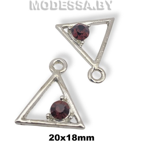 4016 Украшение металлическое 20х18мм Ц:Никель 