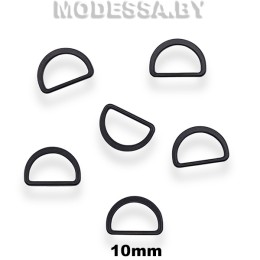 1851 X Полукольцо металлическое 10мм Ц:Матовый чёрный