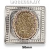 1837 Пряжка металлическая 50мм Ц:Никель 