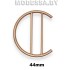 3889 R Пряжка металлическая  44мм Ц:Матовое золото