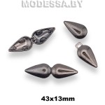 1530 Пряжка-застёжка 43х13мм Ц:Чёрный никель