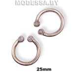 2834 Пряжка металлическая 25мм Ц:Никель с посыпкой
