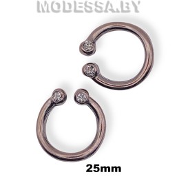 2834 Пряжка 25мм Ц:Чёрный никель с посыпкой