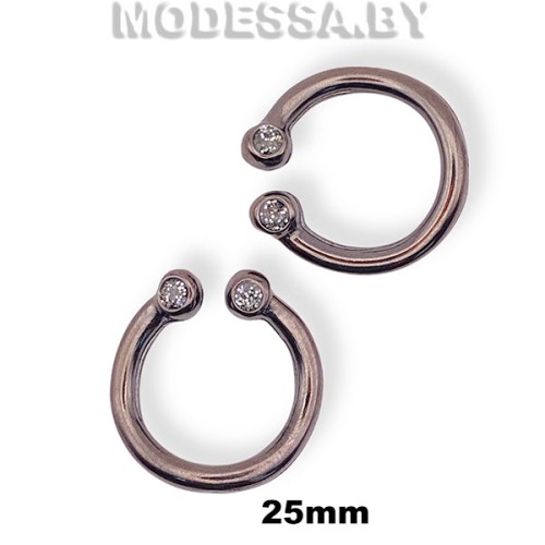 2834 Пряжка 25мм Ц:Чёрный никель с посыпкой