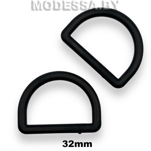 3240 POM Полукольцо пластмассовое 32мм Ц:Чёрный 