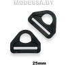 00425КР Полукольцо пластмассовое под карабин 25мм Ц:Чёрный 