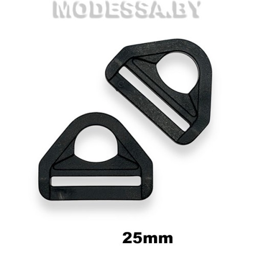 00425КР Полукольцо пластмассовое под карабин 25мм Ц:Чёрный 