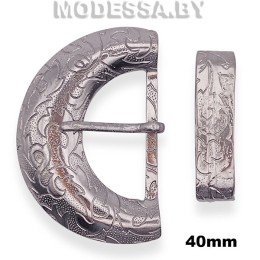 2135 Пряжка металлическая 40мм Ц:Чёрный никель