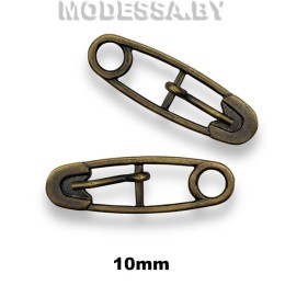 2334 Пряжка металлическая 10мм Ц:Антик 