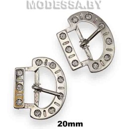 2340 Пряжка металлическая 20мм Ц:Никель 