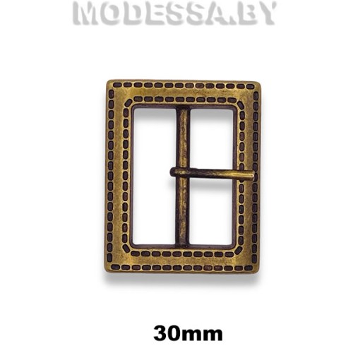 4292 Пряжка металлическая 30мм Ц:Антик 