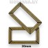 8020-23WX Рамка металлическая 30мм Ц:Антик 