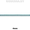 0048 CCH Цепочка металл 4мм Ц:К-01 Бирюзовый