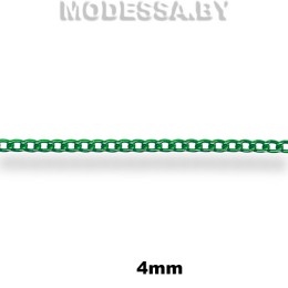 0048 CCH Цепочка металл 4мм Ц:S607 Зелёный