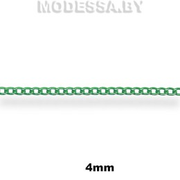 0048 CCH Цепочка металл 4мм Ц:S405 Св.Зелёный