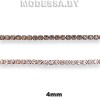 16 SS Цепочка из страз стеклянных 4мм