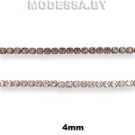 16 SS Цепочка из страз стеклянных 4мм 