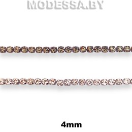 16 SS Цепочка из страз стеклянных 4мм 