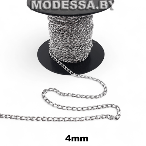 19 LF Цепочка металлическая 4мм Ц:Никель
