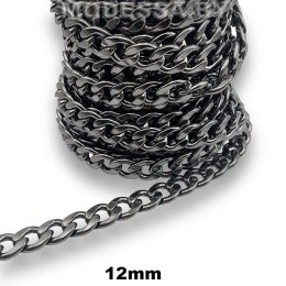 3,0 NK Цепочка металлическая 12мм Ц:Чёрный никель