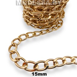 3,5 N K Цепочка металлическая 15мм Ц:Золото