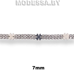 5817-DC Цепочка из страз 7мм Ц:Никель