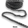 6,0 NK Цепочка металлическая 6мм Ц:Чёрный никель