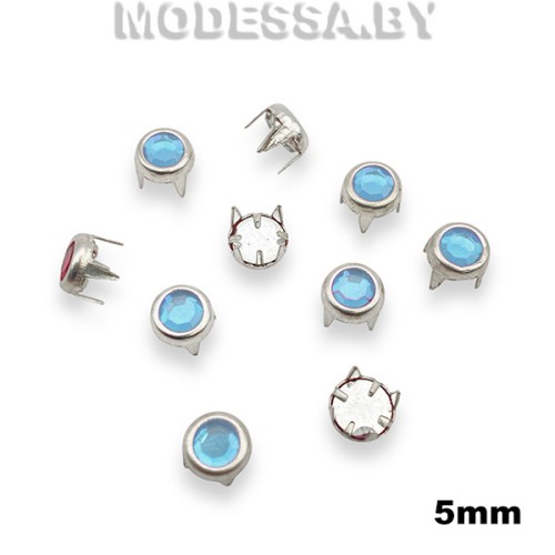 0085 СТМ Заклёпка d5мм Ц:Никель/Голубой