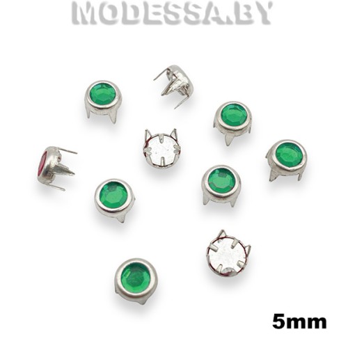 0085 СТМ Заклёпка d5мм Ц:Никель/Зелёный