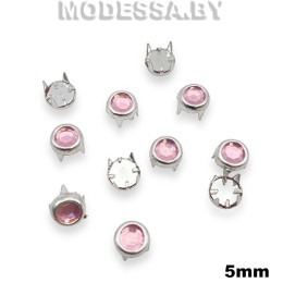 0085 СТМ Заклёпка d5мм Ц:Никель/Розовый