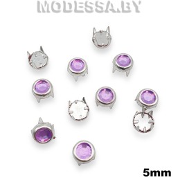 0085 СТМ Заклёпка d5мм Ц:Никель/Сиреневый