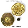 1757 Заклёпка металлическая 24х24мм Ц:Золото 