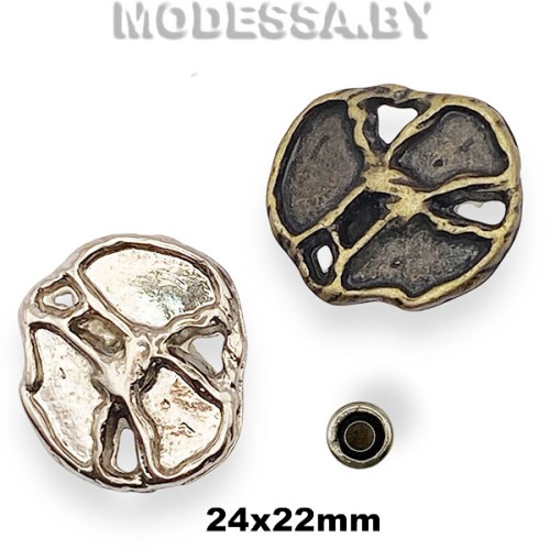 1758 Украшение металлическое 24х22мм