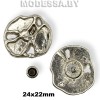 1758 Украшение металлическое 24х22мм Ц:Никель 