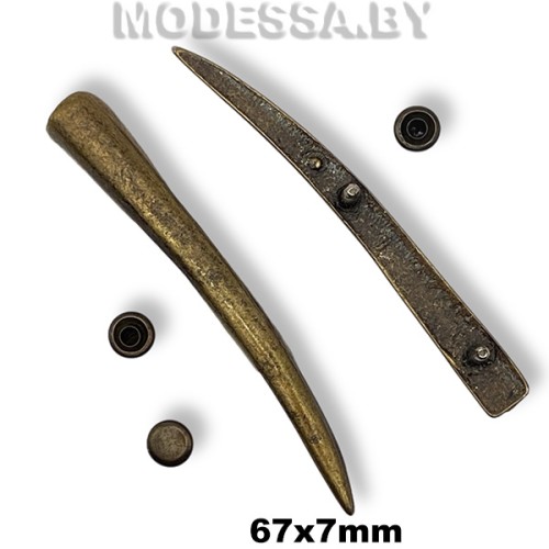 1994 Украшение металлическое 64х7мм Ц:Антик 