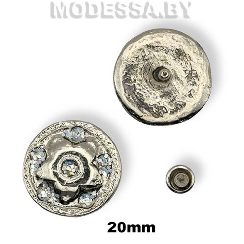 2049 Украшение металлическое d20мм Ц:Никель 