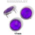 АС2073 Украшение металлическое d17мм Ц:Никель/Фиолетовый