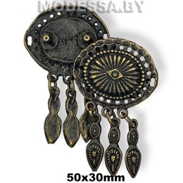 2304 Украшение металлическое 50х30мм Ц:2 Антик 