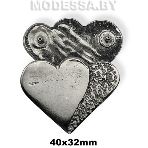 2403 Пряжка металлическая 40х32мм Ц:Чёрный никель