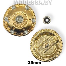 2549 Пряжка металлическая d25мм Ц:Золото 